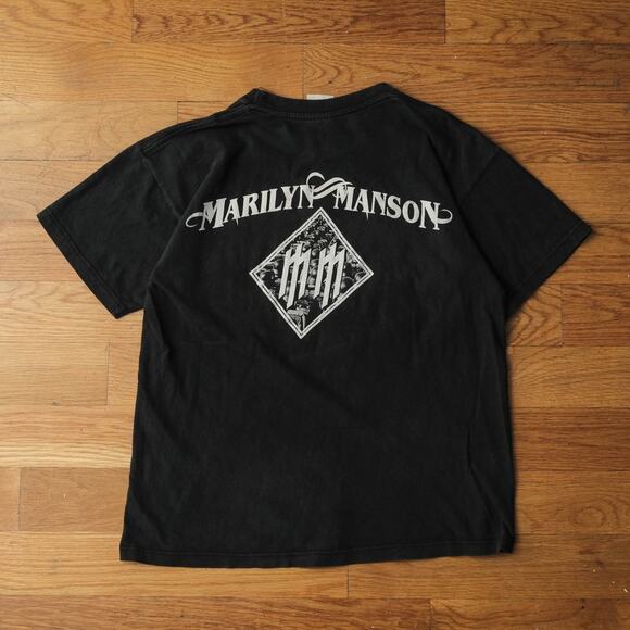 Vintage 2003 Marilyn Manson Band T-Shirt in Black Goth Punk Grunge Festival Fan - Picture 8 of 9